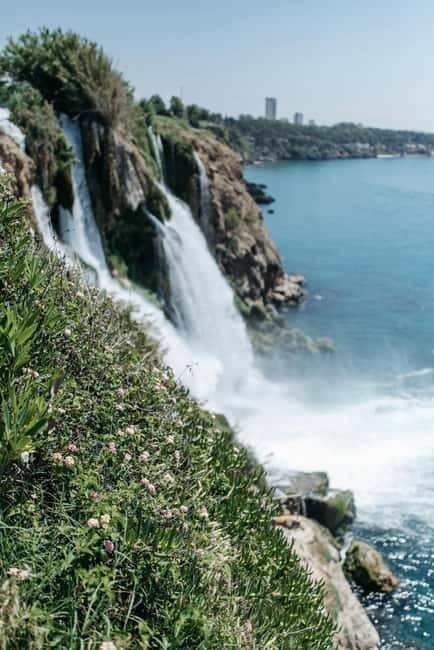 Antalya: 2-hourYachtTour toLowerDudenFalls with audioİnfo - Old City harbor elevator, exactly how your 12:30 start works