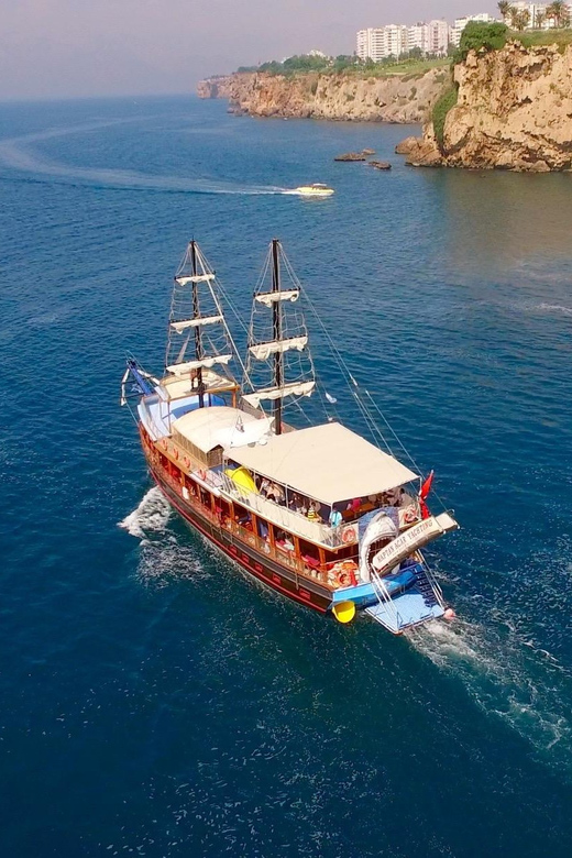 Antalya: Beach & Waterfalls Boat Trip w/ Lunch & Soft Drinks - The second stop: more swimming and cave scenery on the route