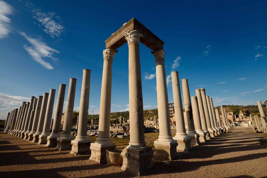 Antalya: Perge Aspendos Side 1 Day Private Tours - Perge City ruins: mosaics, gates, baths, and the feel of a planned city