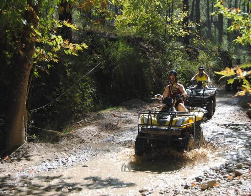 Antalya: Quad-Bike Excursion in Side Forest & Hotel Pick-Up - The quad route in Side forest: rocky terrain, pine tracks, and mud