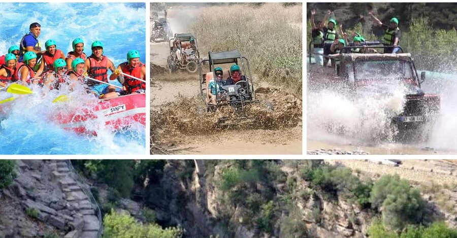 Antalya: Rafting Jeep Buggy&Quad Safari zipline canyon visit - Jeep safari through canyon and valley viewpoints