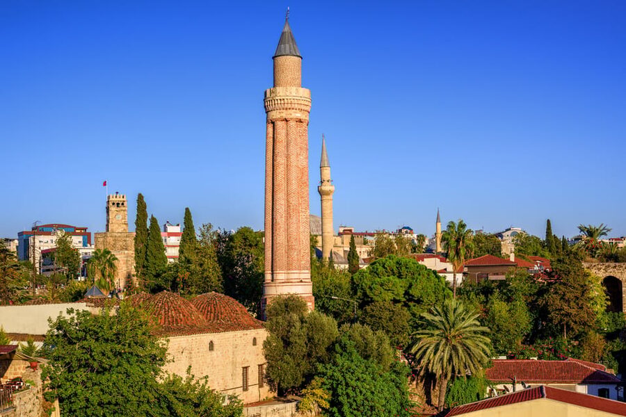 Antalya: Self-Guided Audio City Tour on Your Phone - Yivli Minare Mosque: a visual marker you will not miss