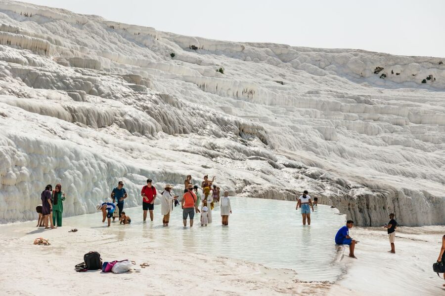 From Antalya/Kemer: Pamukkale and Hierapolis Tour with Lunch - Pamukkale Hot Springs: White Terraces and That Mineral Water Calm