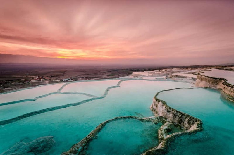 From Antalya/Kemer: Pamukkale & Hierapolis Day Trip w/Meals - Walking the white terraces and the barefoot hot-springs reality