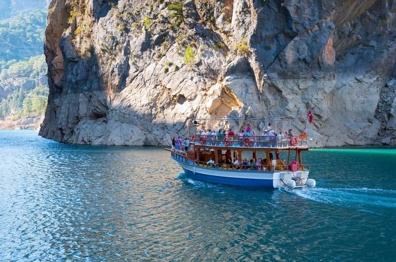 From Belek: Green Canyon Boat Trip with Lunch and Drinks - From Belek Pickup to Taurus Mountain Time
