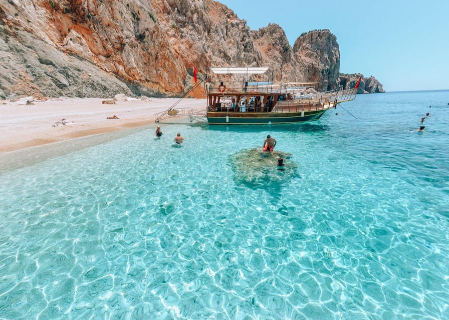 From Kemer, Antalya, Belek: Adrasan Suluada Island Boat Tour - Swim stop 1: Saluda Bay, turquoise water and a clean reset