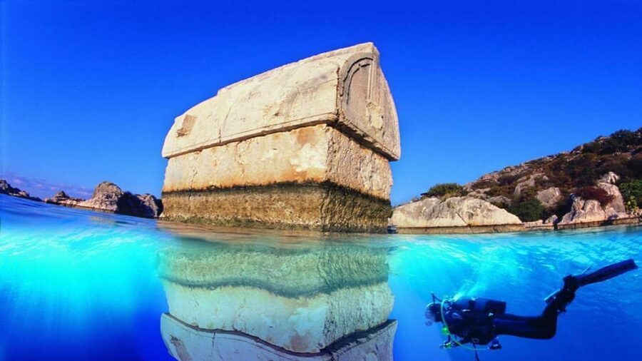 Kemer Demre Myra Kekova Tour - Kekova sunken city boat cruise: what you see from the water
