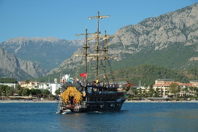 Kemer Pirate Boat Trip with Free Transfer from Antalya - Pirate Bay, Kumluca and Olympos: using the stops for photos and sea time