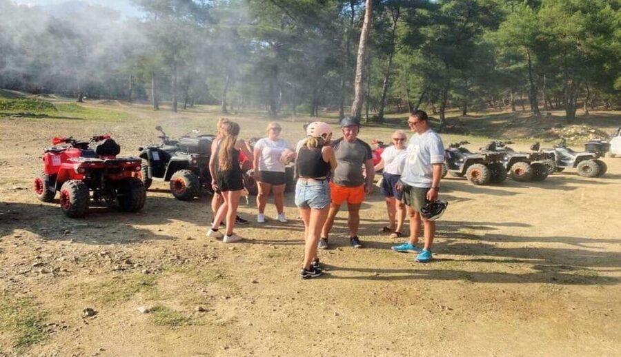 Kemer: Quad Safari Experience - How the Group Works: Line Riding, Breaks, and Photo Stops
