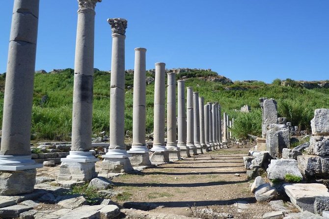 Perge Aspendos Side and Manavgat Waterfall Tour - Perge Ancient City: Colonnaded Streets and the Ruins That Feel Built to Walk