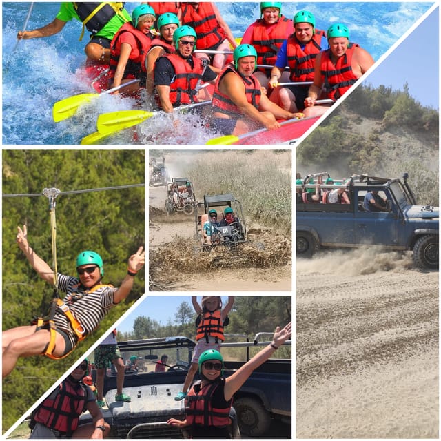 Side&Alanya:Rafting,Jeep,Quad/Buggy Safari/Zipline wLunch - Guide Energy, Group Feel, and Language Options