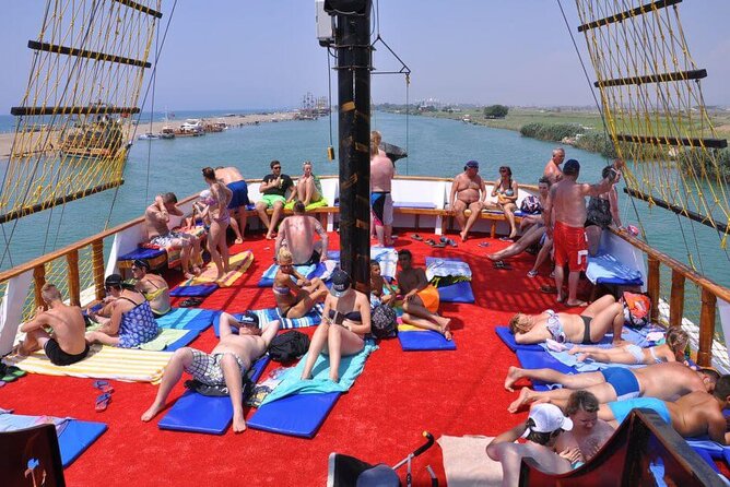 Side: Dolphin Island Boat Tour with Foam Party and Lunch - The Final Manavgat Bosphorus Sand Swim Stop (About 40 Minutes)